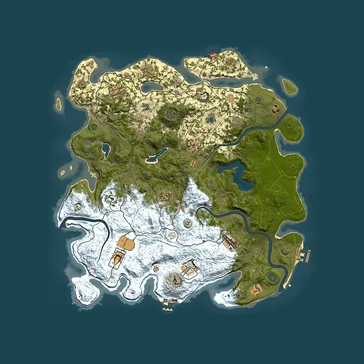 Rust map seed 1876923477, 4500x4500m top-down preview