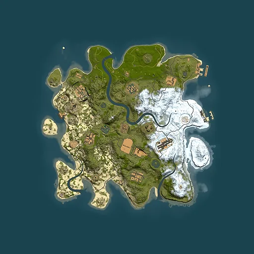 Rust map seed 1039014330, 3500x3500m top-down preview