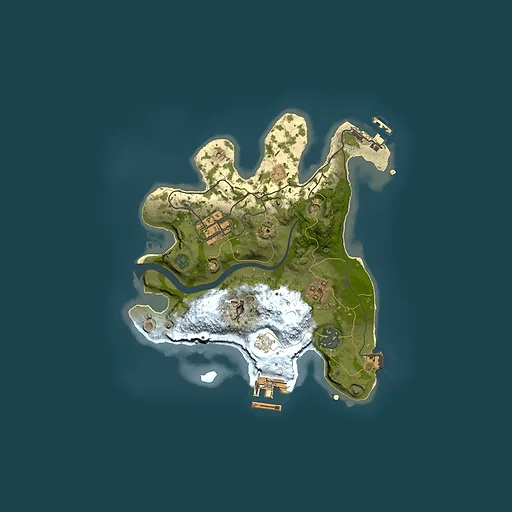 Rust map seed 310699292, 2500x2500m top-down preview