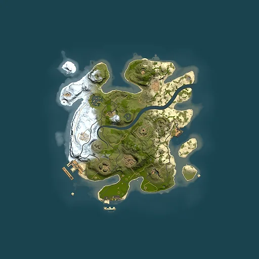 Rust map seed 1754323818, 2500x2500m top-down preview