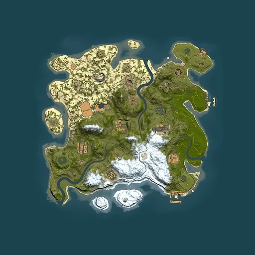 Rust map seed 78198934, 3500x3500m top-down preview