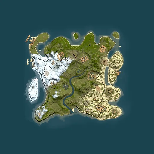 Rust map seed 229919876, 3000x3000m top-down preview