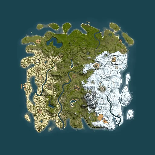 Rust map seed 804232656, 5000x5000m top-down preview