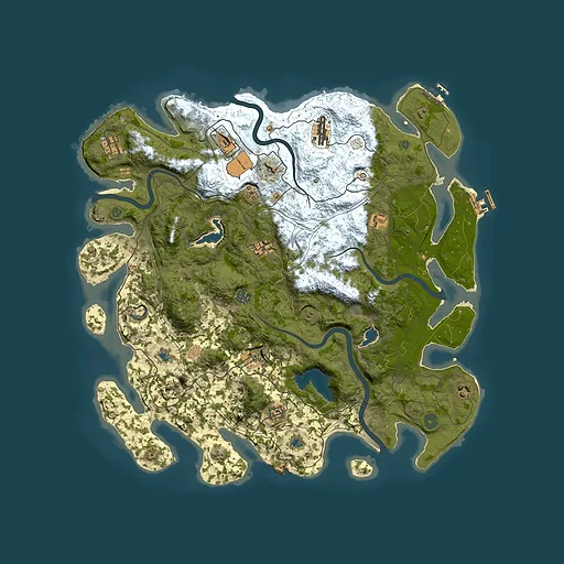 Rust map seed 1583797175, 4500x4500m top-down preview