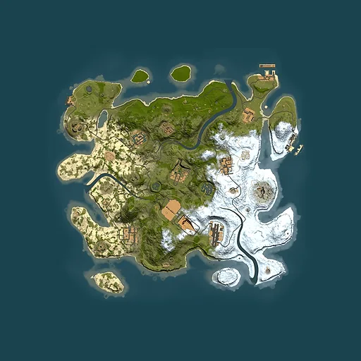 Rust map seed 1970225816, 3500x3500m top-down preview