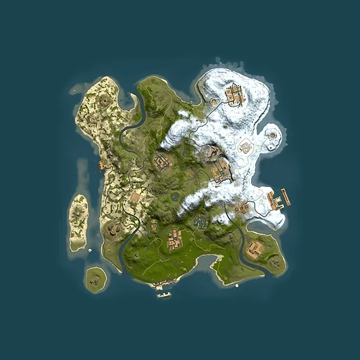 Rust map seed 2123038006, 3000x3000m top-down preview