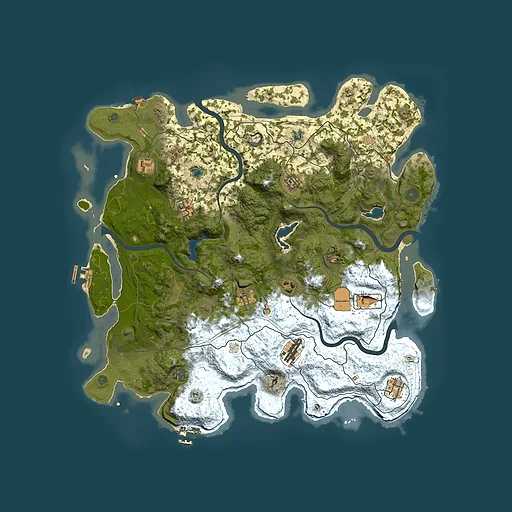 Rust map seed 1832395220, 4500x4500m top-down preview