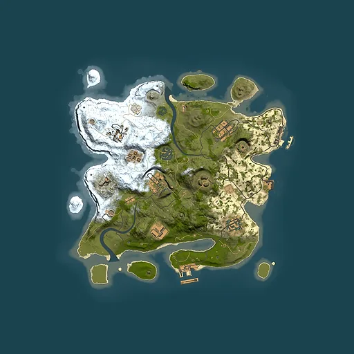 Rust map seed 191808594, 3000x3000m top-down preview