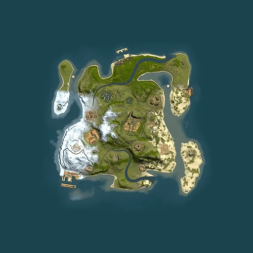 Rust map seed 132359600, 2500x2500m top-down preview