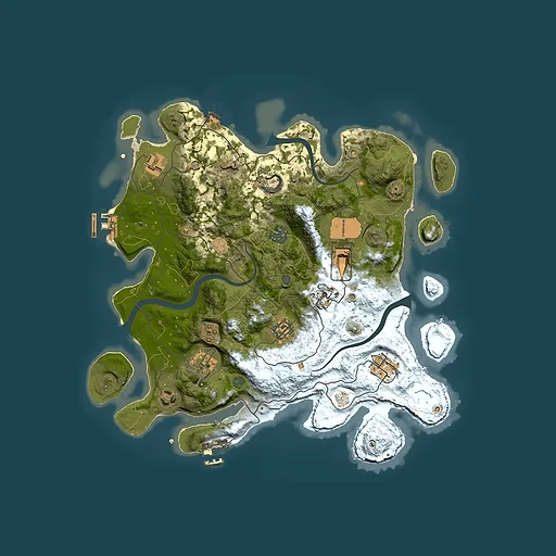 Rust map seed 814510448, 3500x3500m top-down preview
