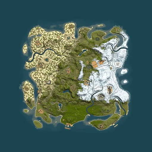 Rust map seed 2104621222, 4500x4500m top-down preview