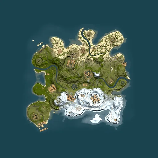 Rust map seed 463096196, 3000x3000m top-down preview