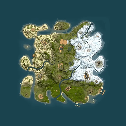 Rust map seed 558862780, 3500x3500m top-down preview