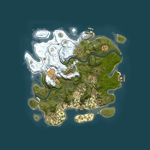 Rust map seed 977035130, 3500x3500m top-down preview
