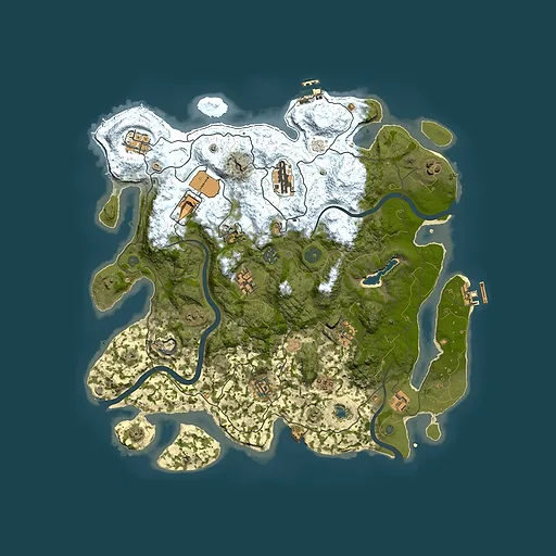 Rust map seed 2070537829, 4000x4000m top-down preview
