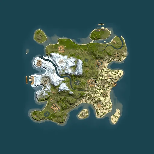 Rust map seed 1986245605, 3000x3000m top-down preview