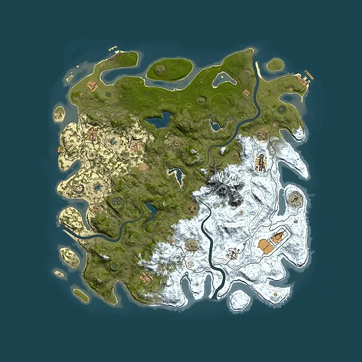 Rust map seed 920349300, 5000x5000m top-down preview