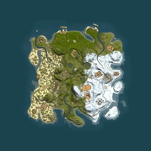 Rust map seed 122483921, 3500x3500m top-down preview