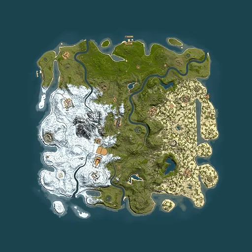 Rust map seed 2084100315, 5000x5000m top-down preview