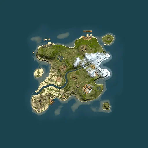 Rust map seed 1607147813, 2500x2500m top-down preview