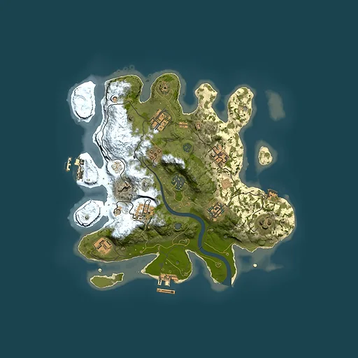 Rust map seed 29318674, 3000x3000m top-down preview