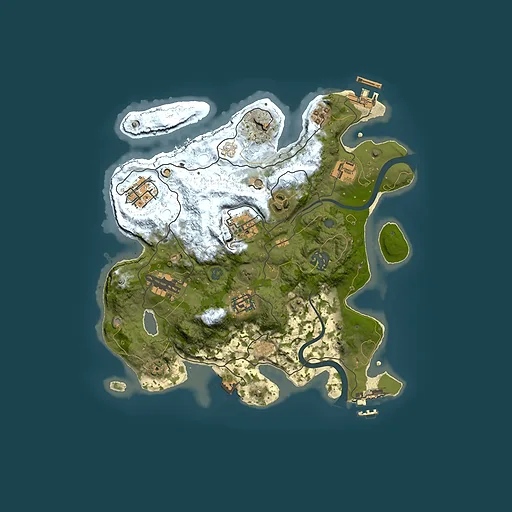 Rust map seed 246008952, 3000x3000m top-down preview