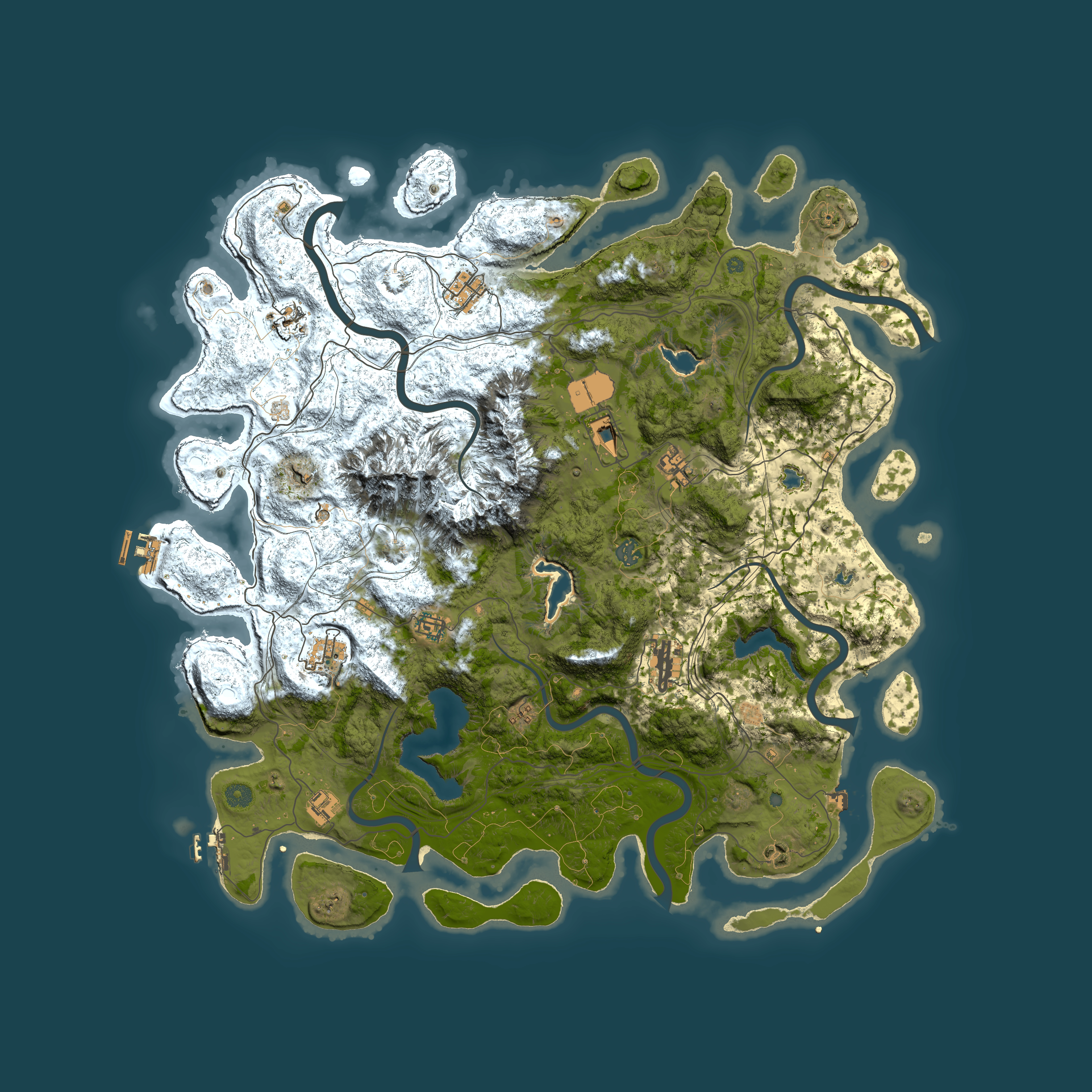 Full top-down render of Rust map seed 74881690, 5000x5000m