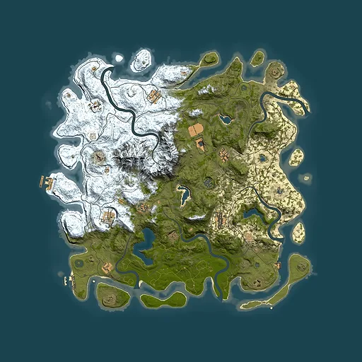 Rust map seed 74881690, 5000x5000m top-down preview