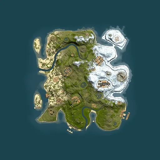 Rust map seed 607039574, 3000x3000m top-down preview