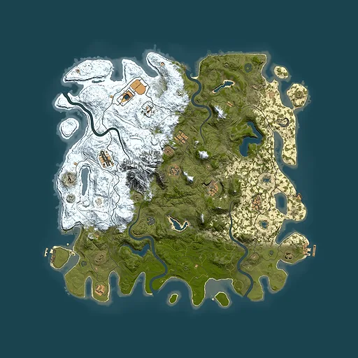 Rust map seed 836119713, 5000x5000m top-down preview
