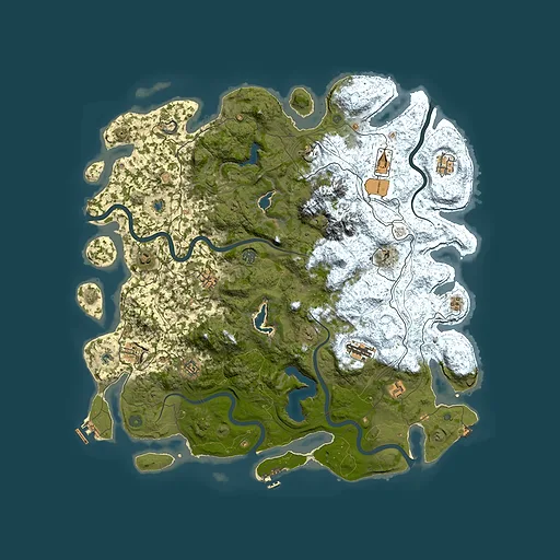 Rust map seed 826605143, 5000x5000m top-down preview