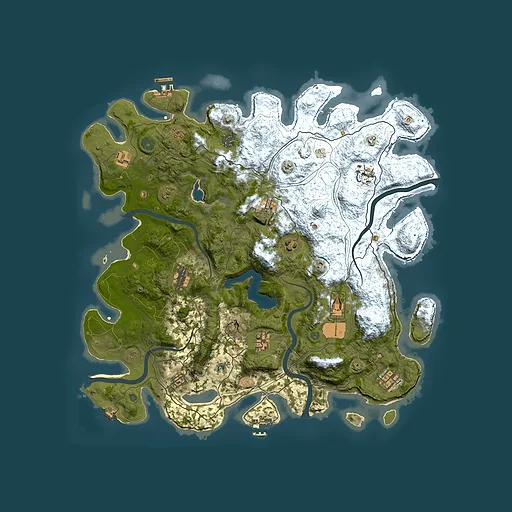 Rust map seed 1615876726, 4500x4500m top-down preview