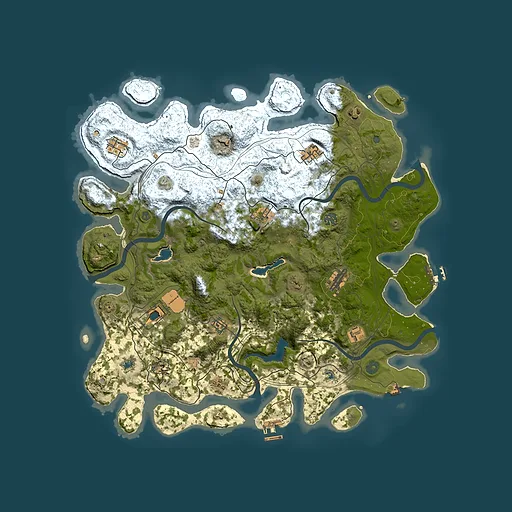 Rust map seed 1275354068, 4500x4500m top-down preview