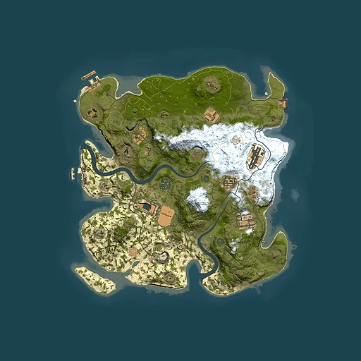Rust map seed 304832225, 3500x3500m top-down preview
