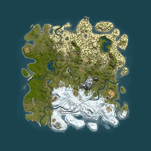 Rust map seed 1214429239, 5000x5000m top-down preview