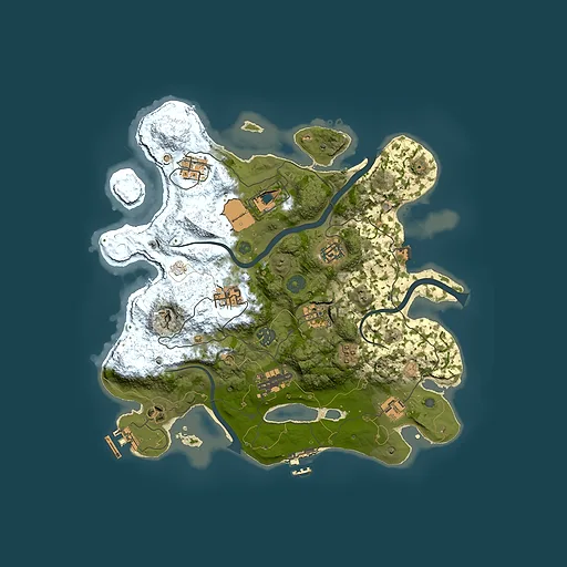 Rust map seed 1623617031, 3500x3500m top-down preview
