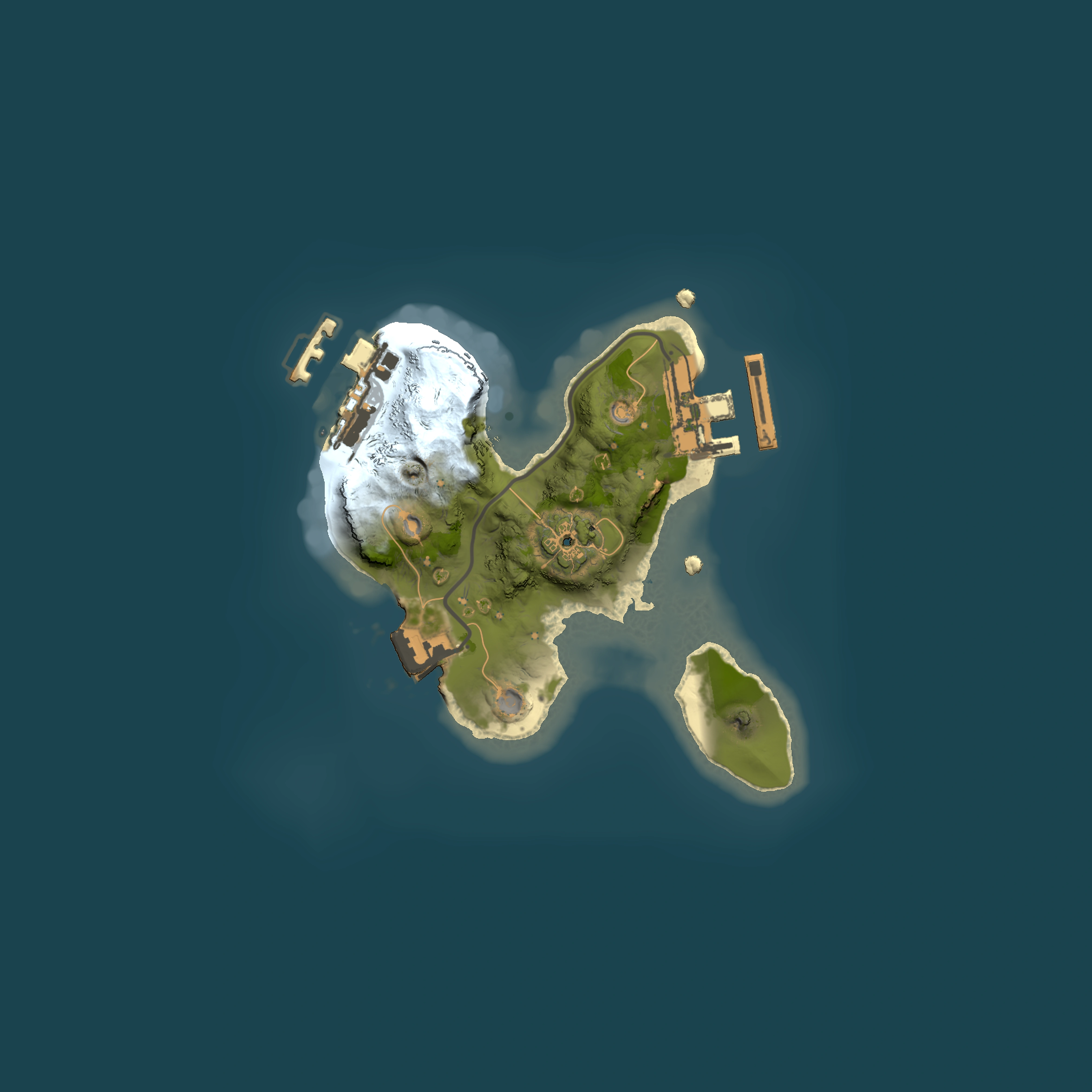 Full top-down render of Rust map seed 1372635870, 1500x1500m