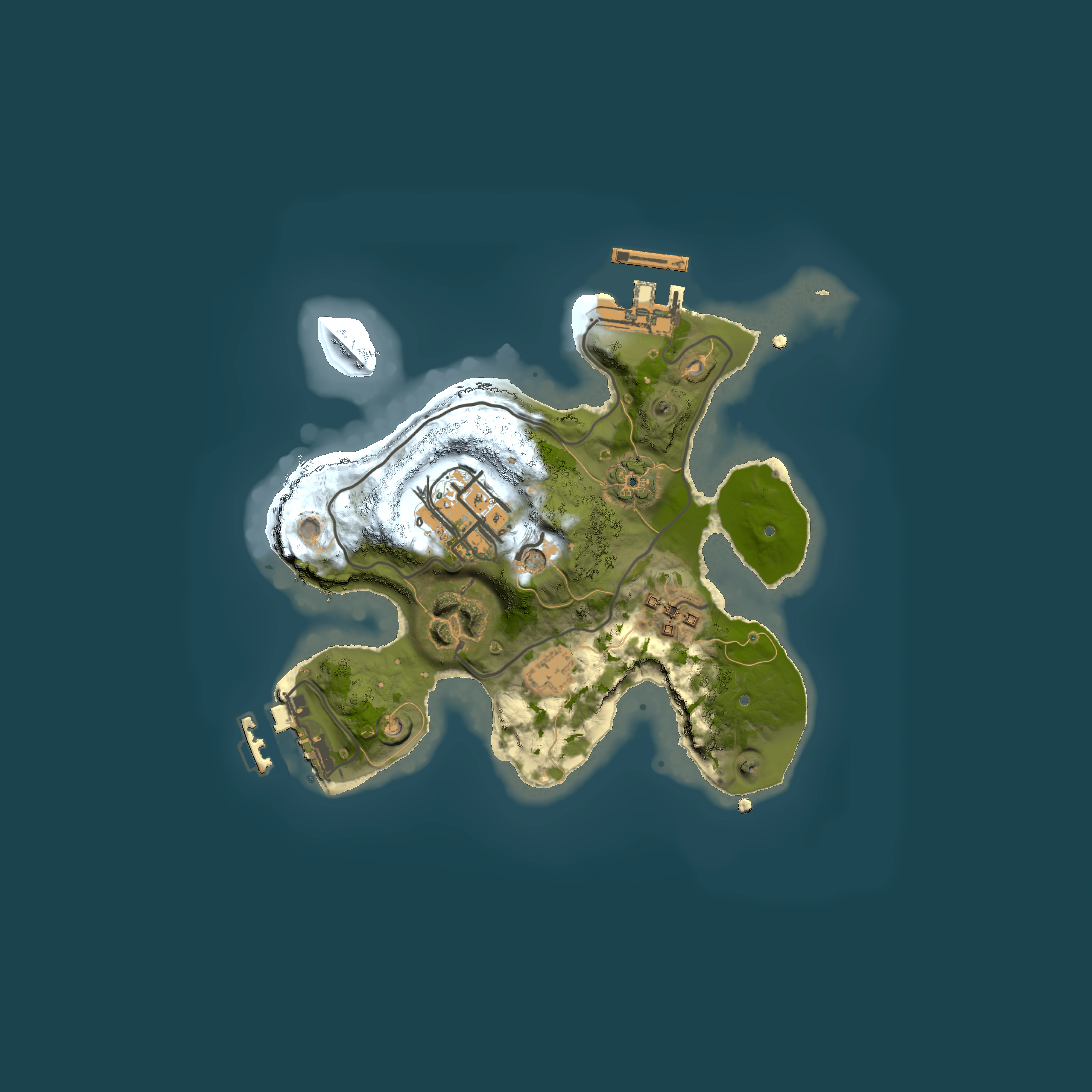 Full top-down render of Rust map seed 646532871, 2000x2000m