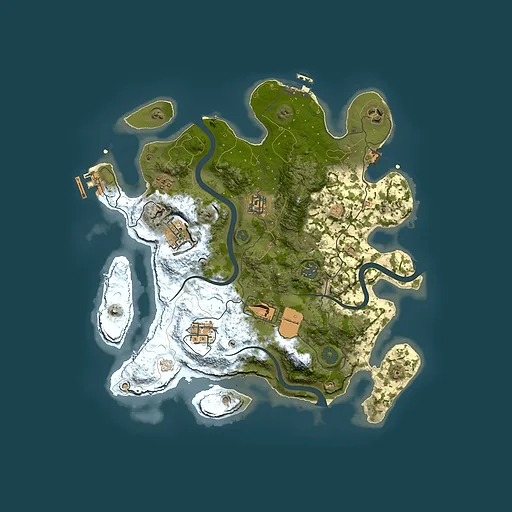 Rust map seed 83826147, 3500x3500m top-down preview