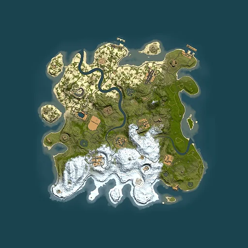 Rust map seed 668610724, 3500x3500m top-down preview