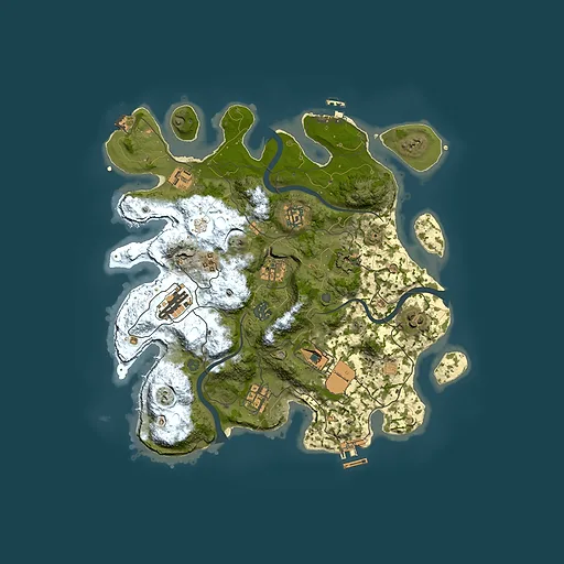Rust map seed 1478413848, 3500x3500m top-down preview