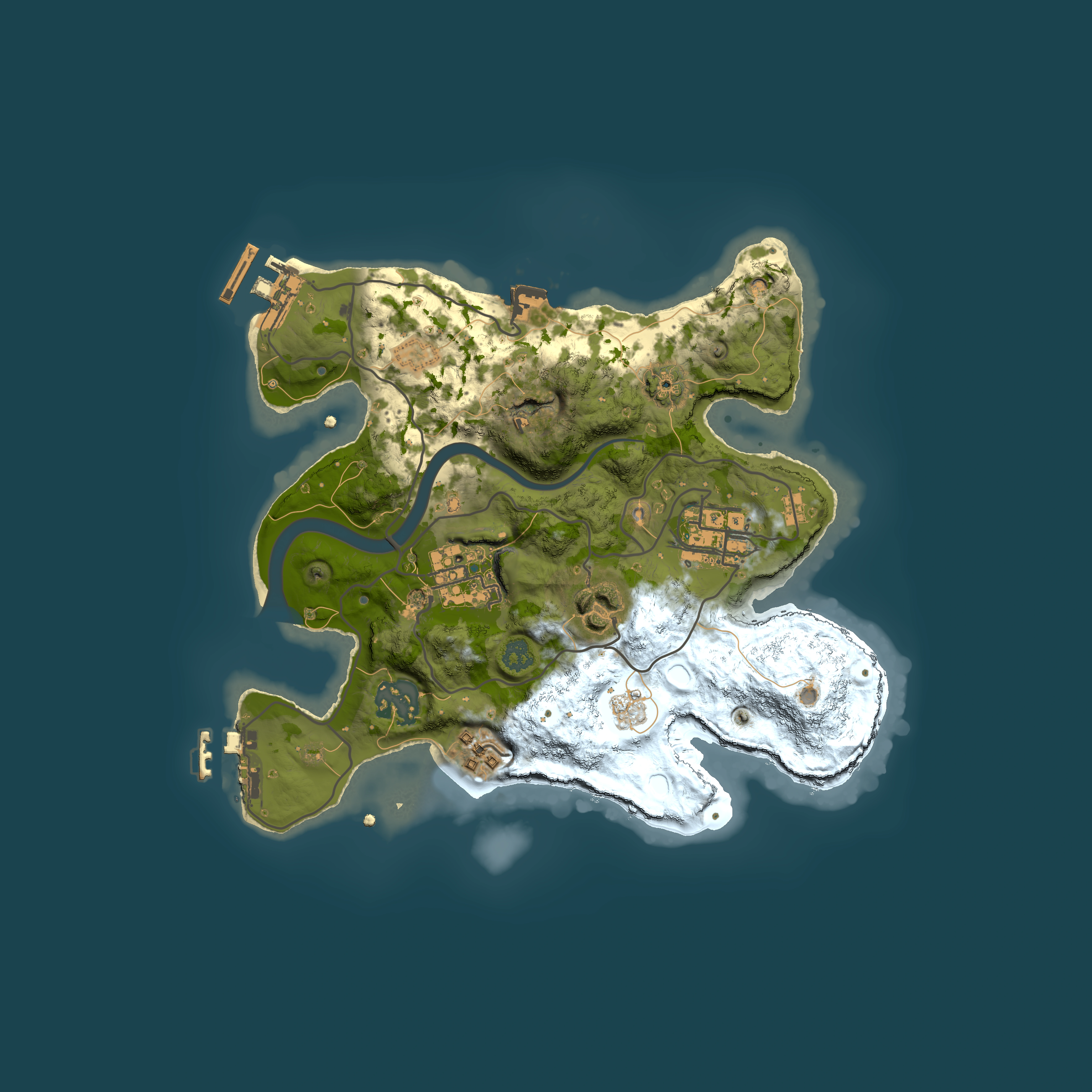 Full top-down render of Rust map seed 1978443742, 2500x2500m
