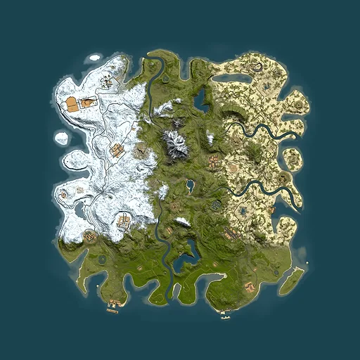 Rust map seed 1316702511, 5000x5000m top-down preview