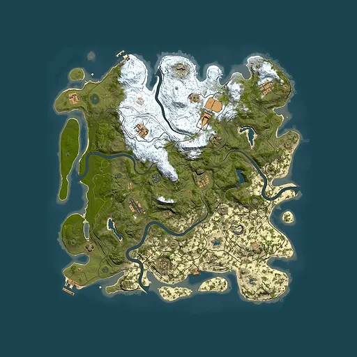 Rust map seed 1973123242, 4500x4500m top-down preview