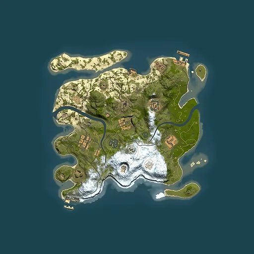 Rust map seed 1475411636, 3000x3000m top-down preview