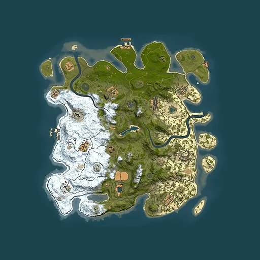 Rust map seed 694238931, 4000x4000m top-down preview