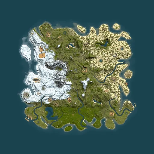 Rust map seed 907377226, 5000x5000m top-down preview