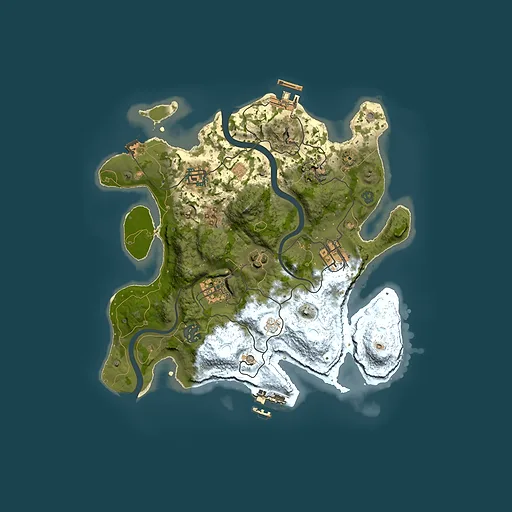 Rust map seed 101264675, 3000x3000m top-down preview