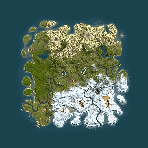 Rust map seed 2042350365, 5000x5000m top-down preview