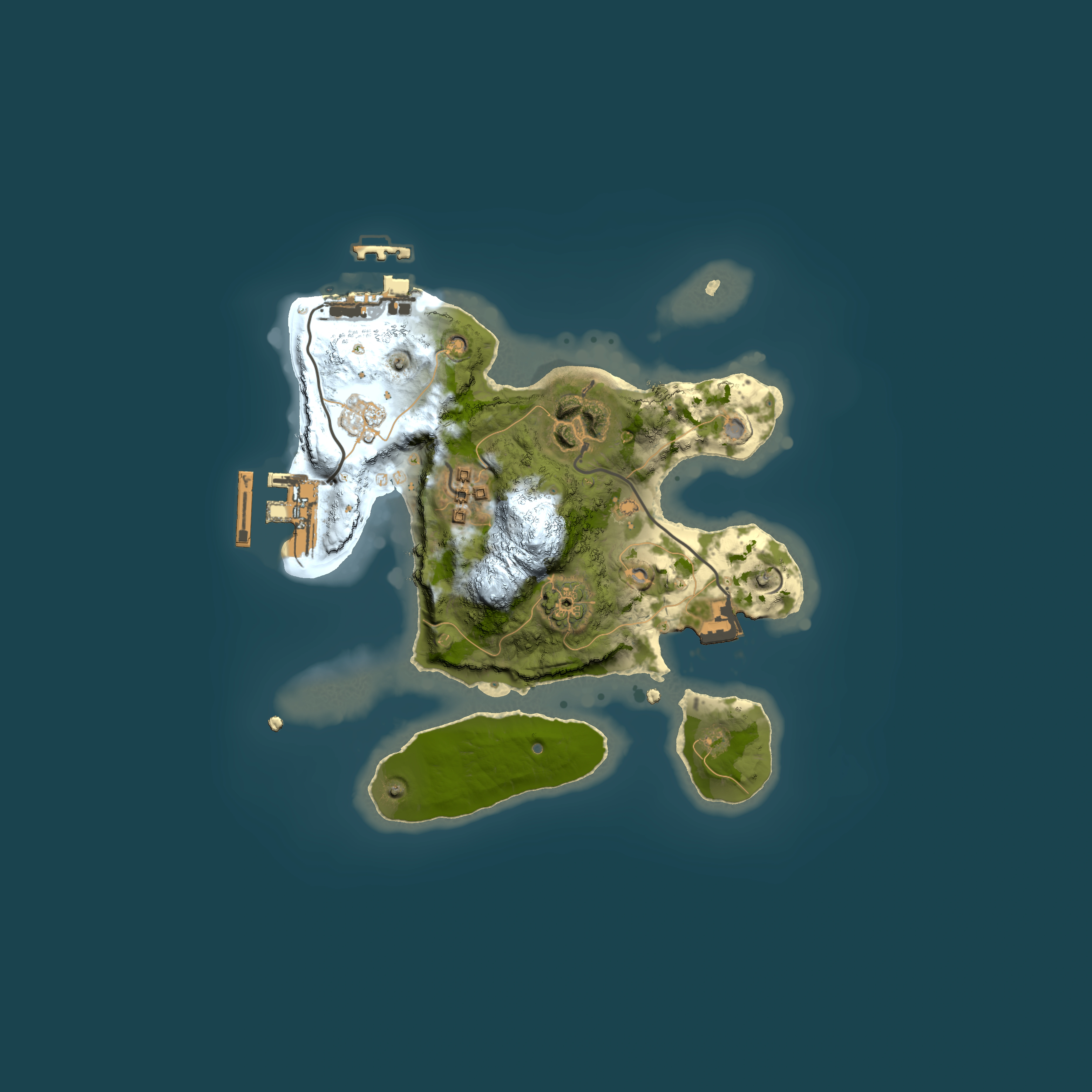 Full top-down render of Rust map seed 1870507671, 2000x2000m